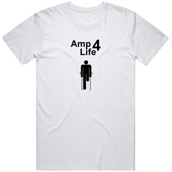 Amp4life  (white) Retro Graphic Unisex Cotton White Classic T Shirt