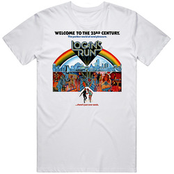 Logans Run Classic Sci Fi Movie Retro Graphic Unisex Cotton White Classic T Shirt