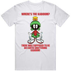 Marvin The Martian Cartoon Retro Graphic Unisex Cotton White Classic T Shirt Marvin The Martian Cartoon Retro Graphic Unisex Cotton White Classic T Shirt