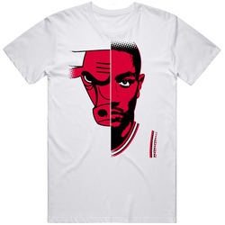 Derick Rose Chicago Basketball Gameface Bull Retro Graphic Unisex Cotton White Classic T Shirt