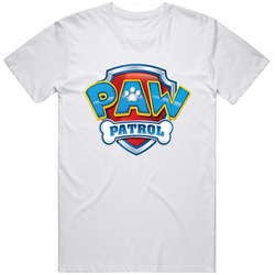 Paw White Retro Graphic Unisex Cotton White Classic T Shirt