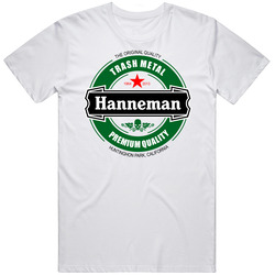 Hanneman White Retro Graphic Unisex Cotton White Classic T Shirt