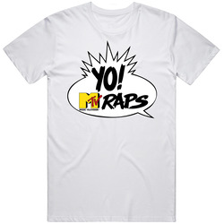 Mtv Yo Raps White Retro Graphic Unisex Cotton White Classic T Shirt