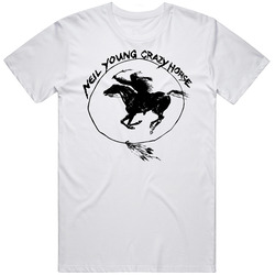 Neil Young Retro Graphic Unisex Cotton White Classic T Shirt