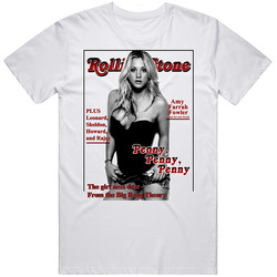 The Big Bang Theory Penny Rolling Stone Retro Graphic Unisex Cotton White Classic T Shirt