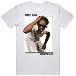 Bounty Killer Reggae Music Singer Retro Graphic Unisex Cotton White Classic T Shirt