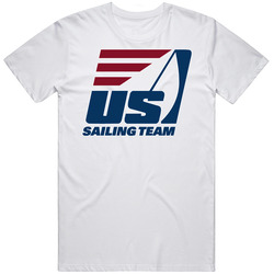 Usa Sailing America Retro Graphic Unisex Cotton White Classic T Shirt