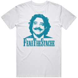 Shahid Khan Fear The Stache Jaguars Retro Graphic Unisex Cotton White Classic T Shirt