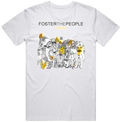 Foster The People Music Retro Graphic Unisex Cotton White Classic T Shirt