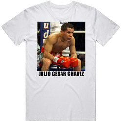 Julio Cesar Chavez Boxing Retro Graphic Unisex Cotton White Classic T Shirt