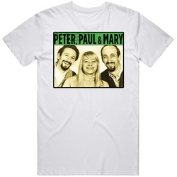 Peter Paul And Mary 60's Singers T Shirts Retro Graphic Unisex Cotton White Classic T Shirt
