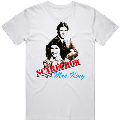 Scarecrow And Mrs King Spy Classic Retro Graphic Unisex Cotton White Classic T Shirt