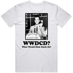 Dick Clark Host Of American Bandstand Retro Graphic Unisex Cotton White Classic T Shirt