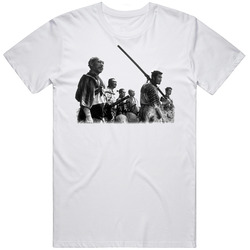 Seven Samurai Retro Graphic Unisex Cotton White Classic T Shirt