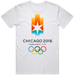 Chicago 2016 Summer Olympics Retro Graphic Unisex Cotton White Classic T Shirt