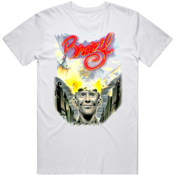 Brazil Sci Fi Cult Gilliam Movie Retro Graphic Unisex Cotton White Classic T Shirt