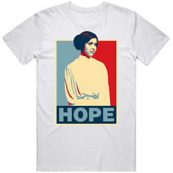 Princess Leia Star Wars Heroine Hope Retro Graphic Unisex Cotton White Classic T Shirt