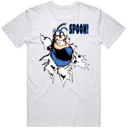 The Tick Cartoon Hero Spoon Retro Graphic Unisex Cotton White Classic T Shirt