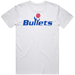 Washington Bullets Nba Retro Graphic Unisex Cotton White Classic T Shirt