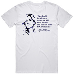 Ann Coulter Quote Retro Graphic Unisex Cotton White Classic T Shirt