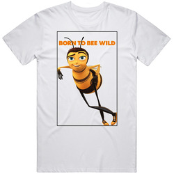 Bee Movie Computer Animated Jerry Seinfeld Movie Retro Graphic Unisex Cotton White Classic T Shirt