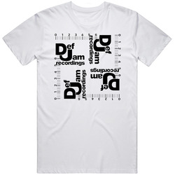 Def Jam Recordings Hip Hop Retro Graphic Unisex Cotton White Classic T Shirt