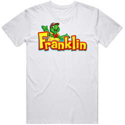 Franklin The Turtle Cartoon Retro Graphic Unisex Cotton White Classic T Shirt