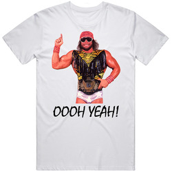 The Macho Man Randy Savage Wrestling Black Retro Graphic Unisex Cotton White Classic T Shirt