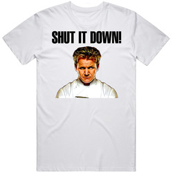 Hell's Kitchen Gordon Ramsay Quote Tv Retro Graphic Unisex Cotton White Classic T Shirt
