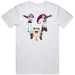 Team Rocket Pokemon Video Game Retro Graphic Unisex Cotton White Classic T Shirt