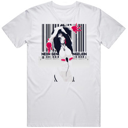 Neon Genesis Evangelion Japanese Anime Retro Graphic Unisex Cotton White Classic T Shirt