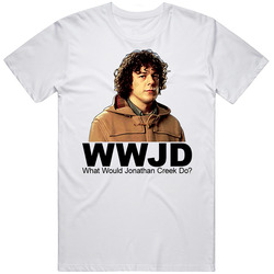 Jonathan Creek Mystery Retro Graphic Unisex Cotton White Classic T Shirt
