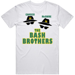 Jose Canseco Mark Mcgwire Bash Bros Retro Retro Graphic Unisex Cotton White Classic T Shirt