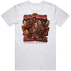 Chicago Basketball 1996 Retro Caricature Retro Graphic Unisex Cotton White Classic T Shirt