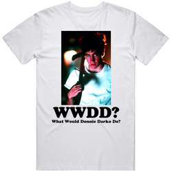 What Would Donnie Darko Do Movie Retro Graphic Unisex Cotton White Classic T Shirt