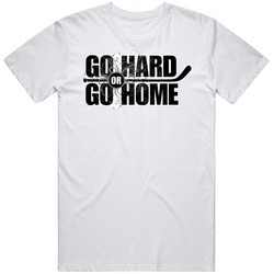 Go Hard Or Go Home Hockey Retro Graphic Unisex Cotton White Classic T Shirt