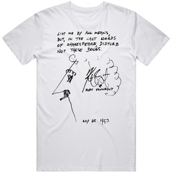 Kurt Vonnegut Disturb Not These Bongs Retro Graphic Unisex Cotton White Classic T Shirt