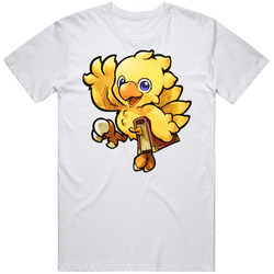 Final Fantasy Chocobo Retro Graphic Unisex Cotton White Classic T Shirt