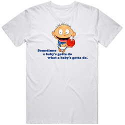 Tommy Pickles Rugrats Retro Graphic Unisex Cotton White Classic T Shirt