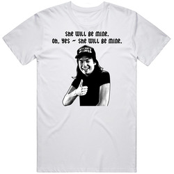 Waynes World Be Mine Movie Quote Retro Graphic Unisex Cotton White Classic T Shirt