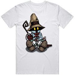 Vivi Final Fantasy Black Mage Hero Retro Graphic Unisex Cotton White Classic T Shirt