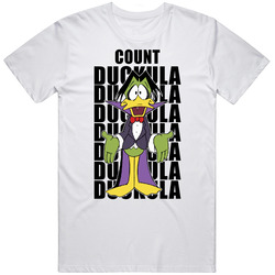 Count Duckula 80s Cartoon Retro Retro Graphic Unisex Cotton White Classic T Shirt