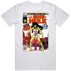 The Savage She Hulk Comic Retro Graphic Unisex Cotton White Classic T Shirt