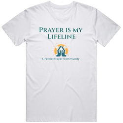 Lifeline Prayer Retro Graphic Unisex Cotton White Classic T Shirt