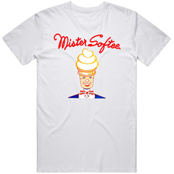Mister Softee Captain America Inspired Parody Retro Graphic Unisex Cotton White Classic T Shirt