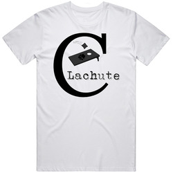 Lachute Cornhole League Logo Retro Graphic Unisex Cotton White Classic T Shirt