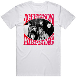 Jefferson Airplane Retro Graphic Unisex Cotton White Classic T Shirt
