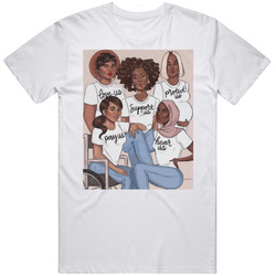 Sistas Tee White Retro Graphic Unisex Cotton White Classic T Shirt