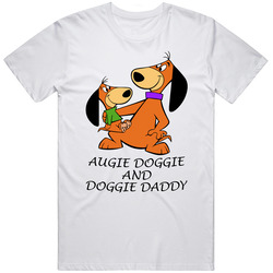 Augie Doggie And Doggie Daddy Retro Graphic Unisex Cotton White Classic T Shirt