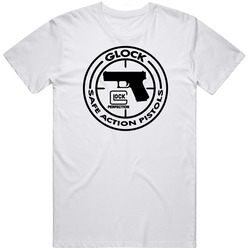 Glock Safe Action Firearms Outdoors Retro Graphic Unisex Cotton White Classic T Shirt